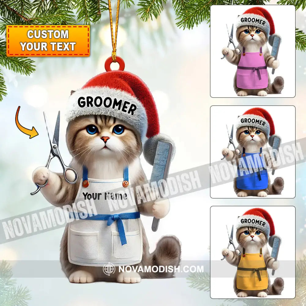 Groomer Cat Home Decor Christmas Ornament Personalized 3.54’’ / 1