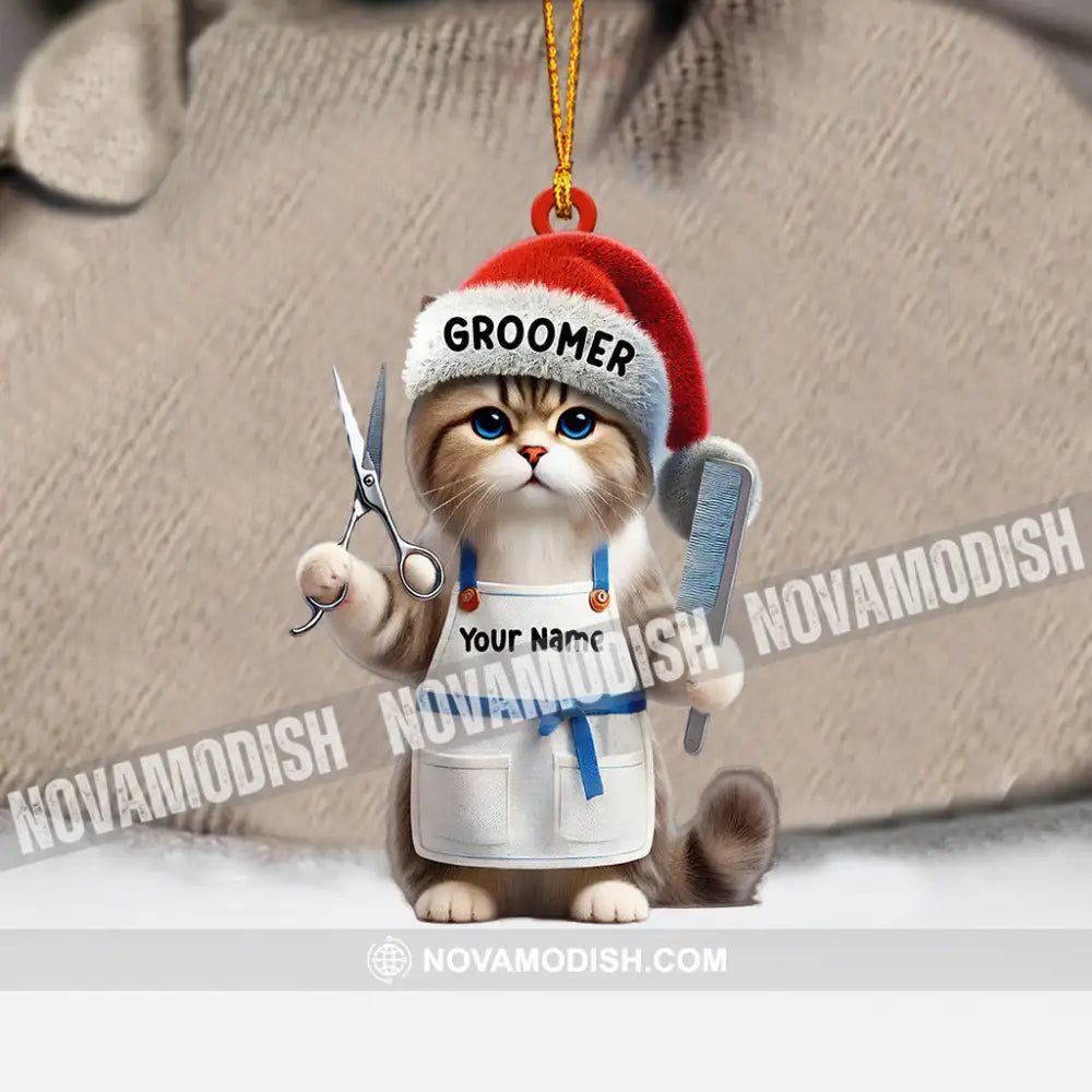 Groomer Cat Home Decor Christmas Ornament Personalized