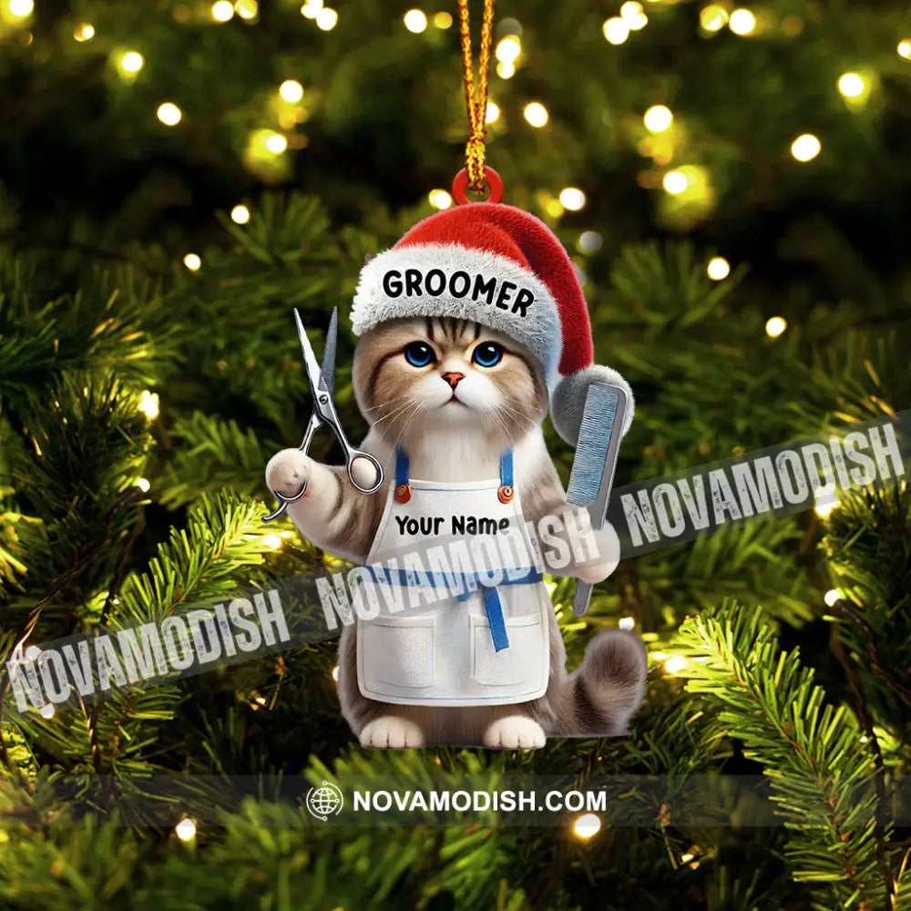 Groomer Cat Home Decor Christmas Ornament Personalized