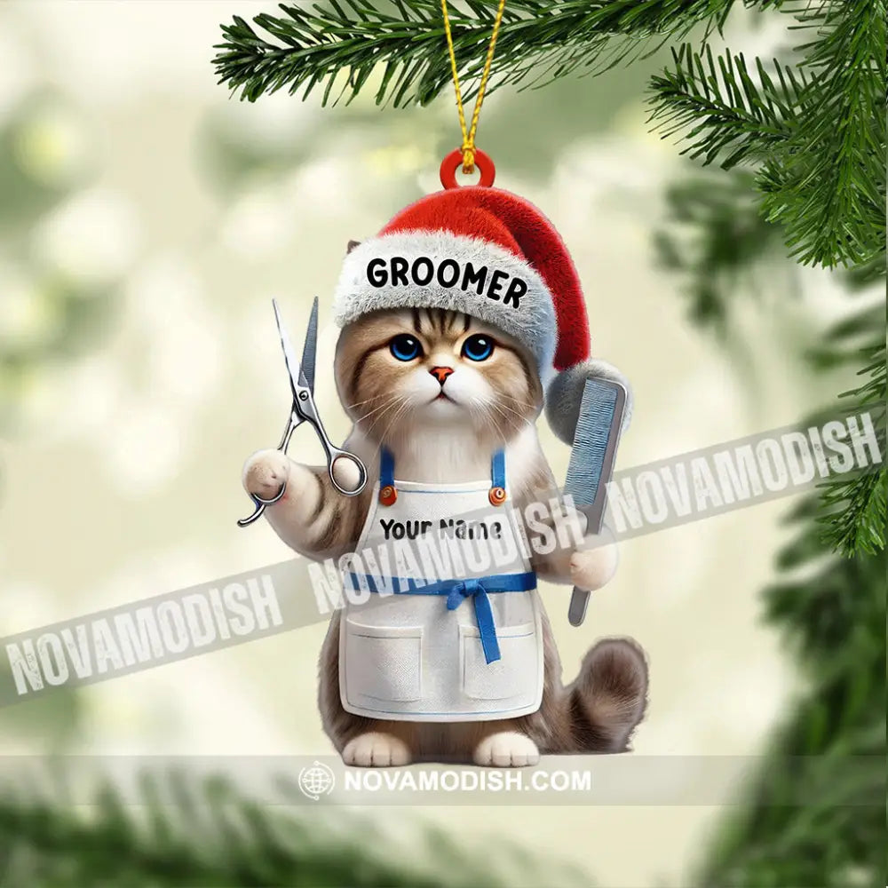 Groomer Cat Home Decor Christmas Ornament Personalized