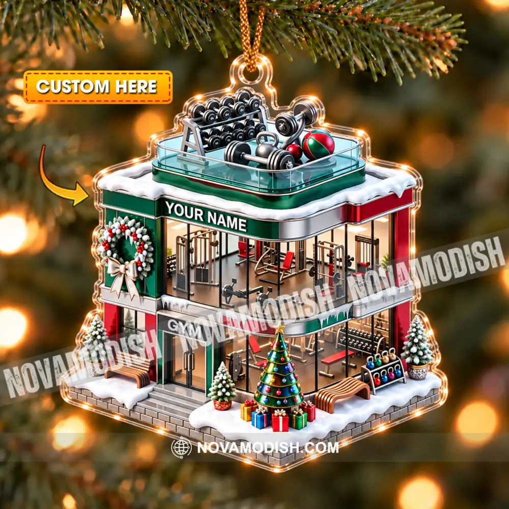 Gym House Home Decor Christmas Ornament Personalized Ornament - 3.54’’ / 1 Ornament - Ornament