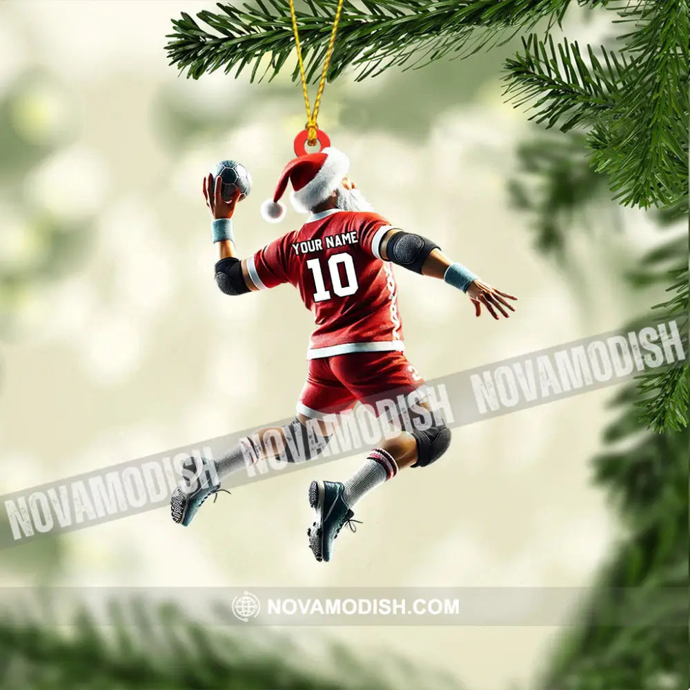 Handball Santa Home Decor Christmas Ornament Personalized