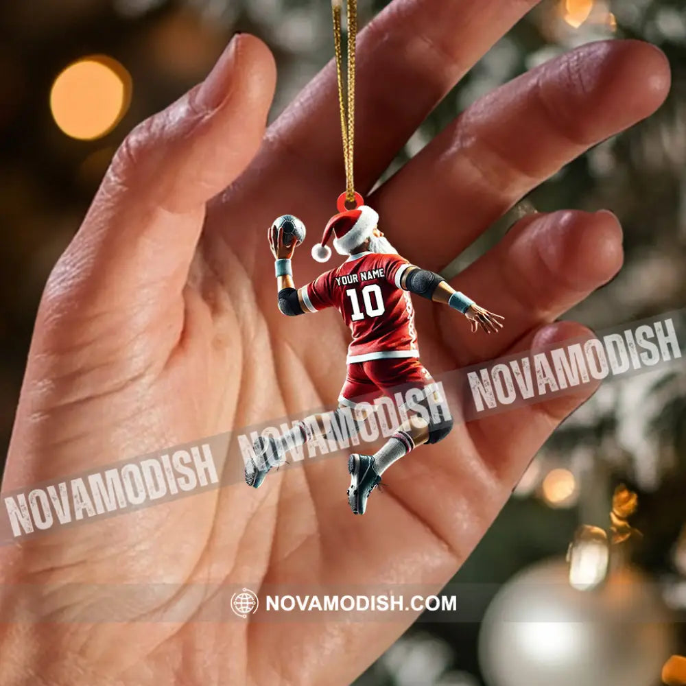 Handball Santa Home Decor Christmas Ornament Personalized