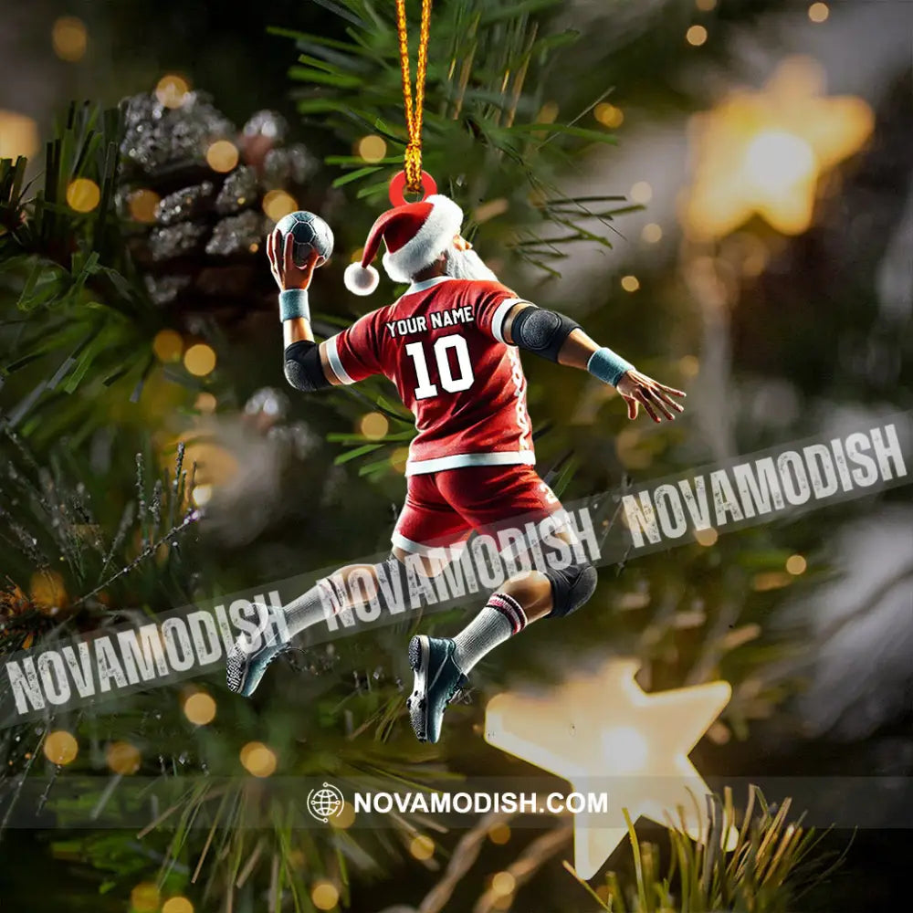 Handball Santa Home Decor Christmas Ornament Personalized