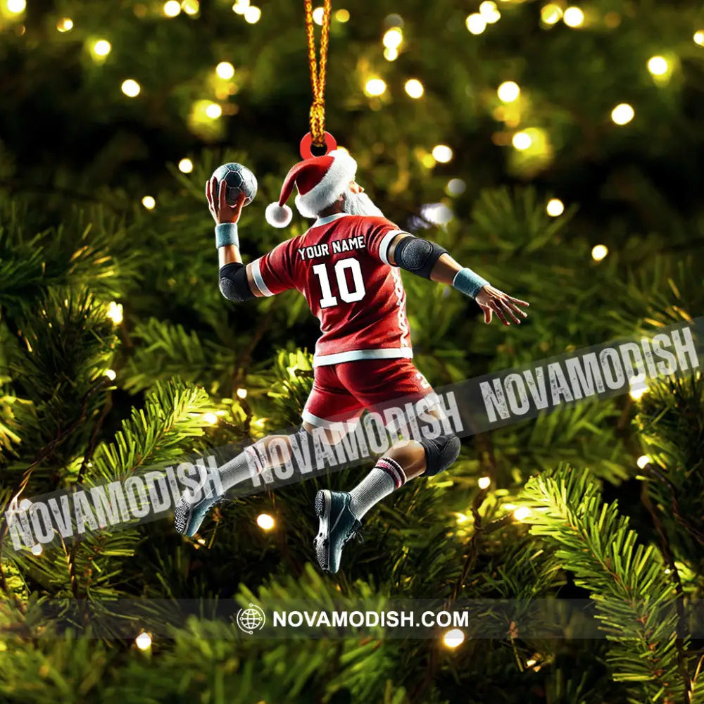 Handball Santa Home Decor Christmas Ornament Personalized