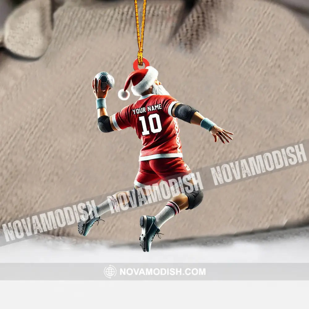 Handball Santa Home Decor Christmas Ornament Personalized