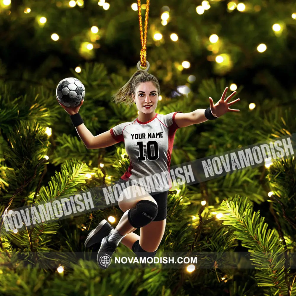 Handball Woman Decor Christmas Ornament Personalized