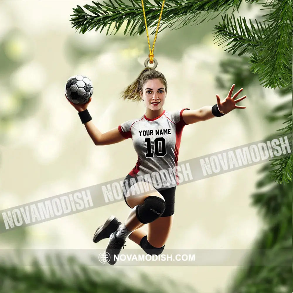 Handball Woman Decor Christmas Ornament Personalized