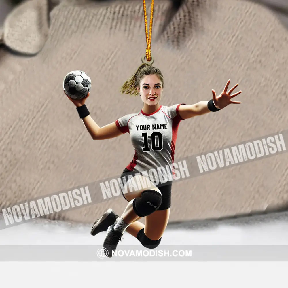 Handball Woman Decor Christmas Ornament Personalized