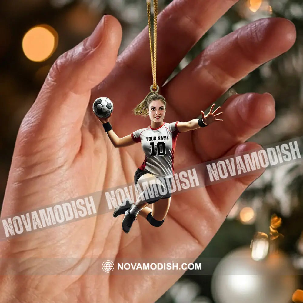 Handball Woman Decor Christmas Ornament Personalized