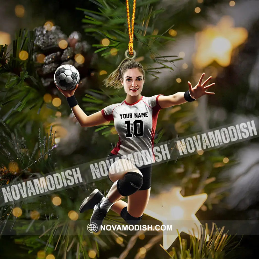 Handball Woman Decor Christmas Ornament Personalized