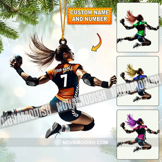 Handball Woman Home Decor Christmas Ornament Personalized 3.54’’ / 1