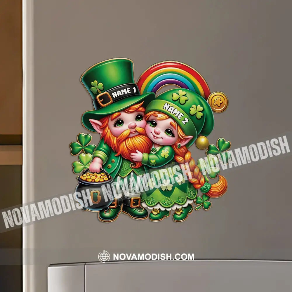 Happy Couple Patrick’s Day Fridge Magnet - Personalized 3.54’’ / 1 Piece