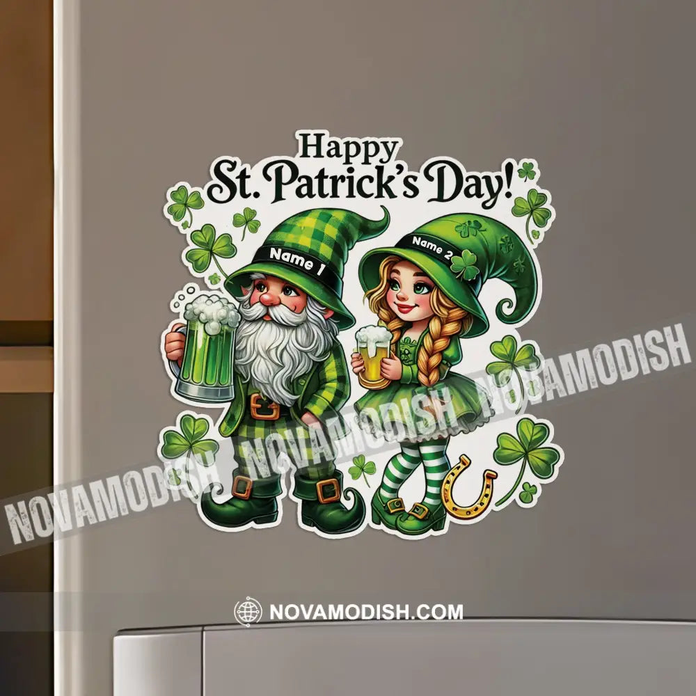 Happy Couple St.patrick’s Day Fridge Magnet - Personalized 3.54’’ / 1 Piece