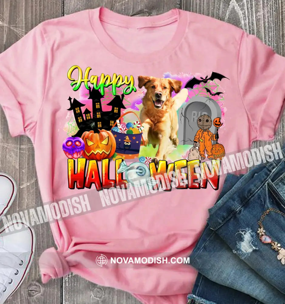 Happy Halloween Personalized Light T-Shirt - Gift For Family Friends Pet Lovers Apparel