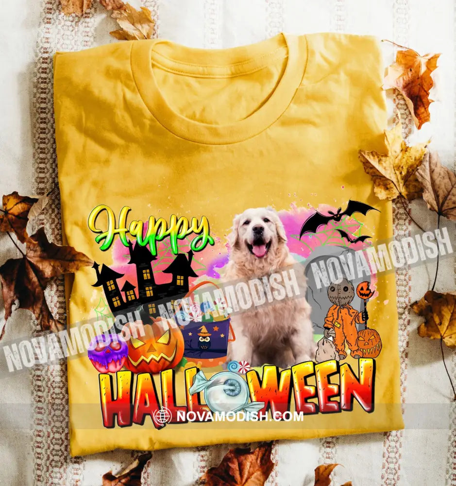 Happy Halloween Personalized Light T-Shirt - Gift For Family Friends Pet Lovers Apparel