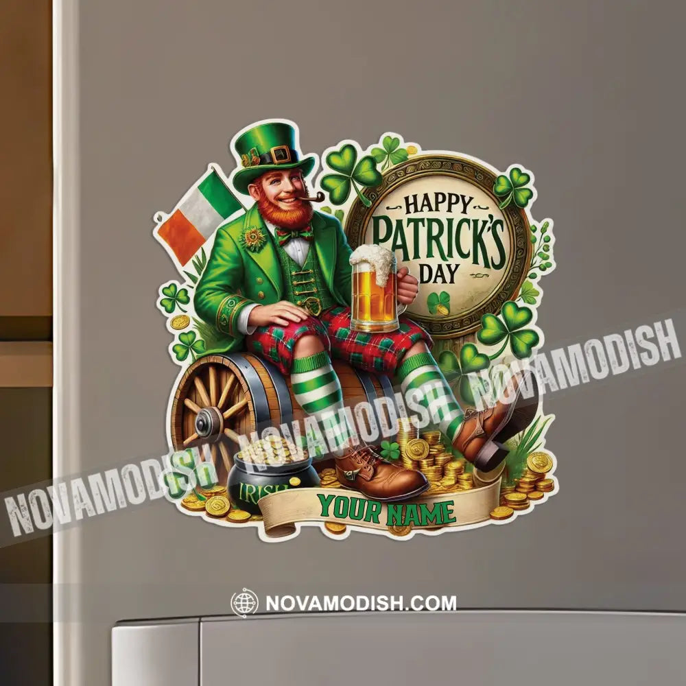 Happy St Patrick’s Day Fridge Magnet - Personalized 3.54’’ / 1 Piece