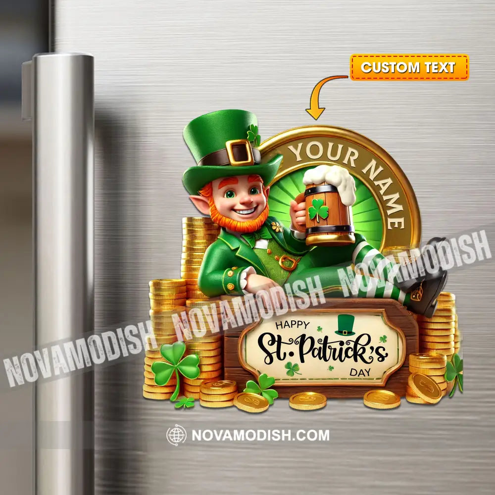 Happy St.patrick’s Day Fridge Magnet - Personalized 3.54’’ / 1 Piece