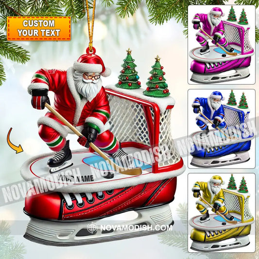 Hockey Christmas Home Decor Ornament Personalized 3.54’’ / 1