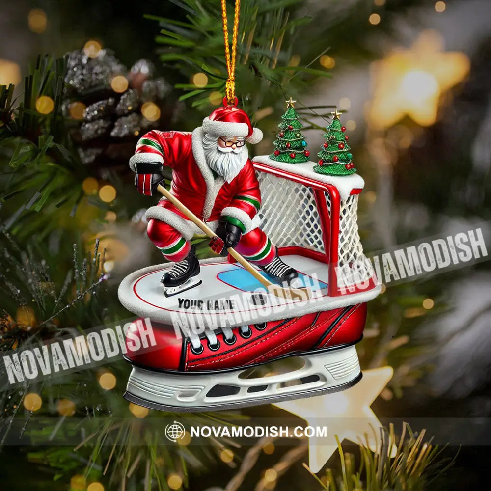 Hockey Christmas Home Decor Ornament Personalized