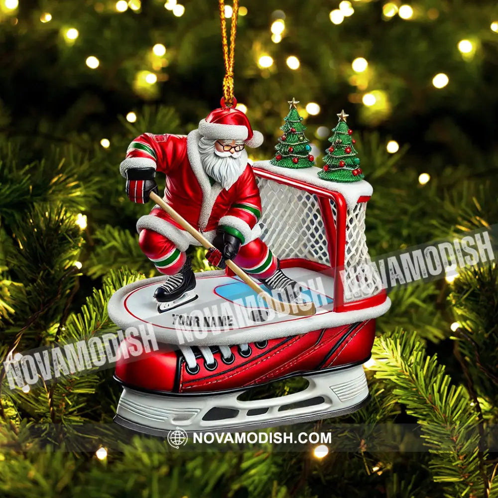 Hockey Christmas Home Decor Ornament Personalized