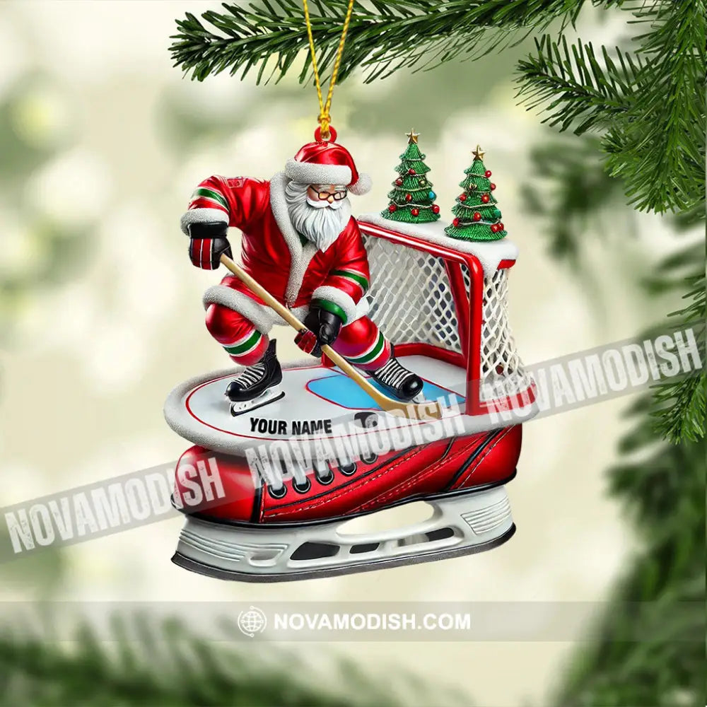 Hockey Christmas Home Decor Ornament Personalized