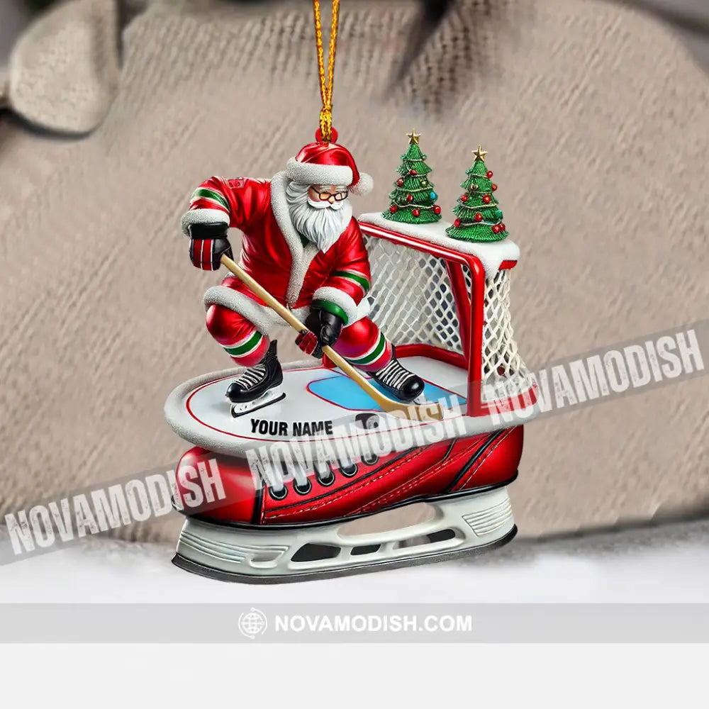 Hockey Christmas Home Decor Ornament Personalized