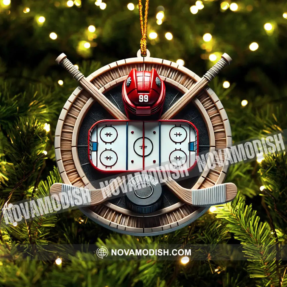 Hockey Christmas Ornament Personalized