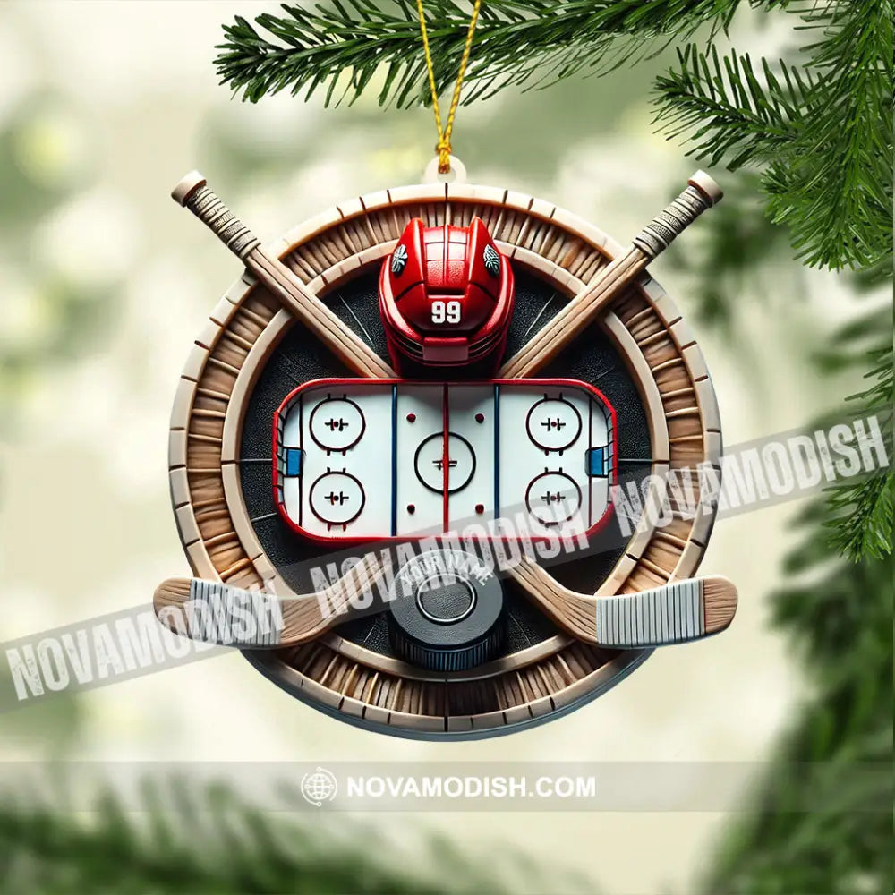 Hockey Christmas Ornament Personalized