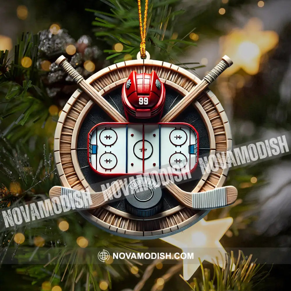 Hockey Christmas Ornament Personalized