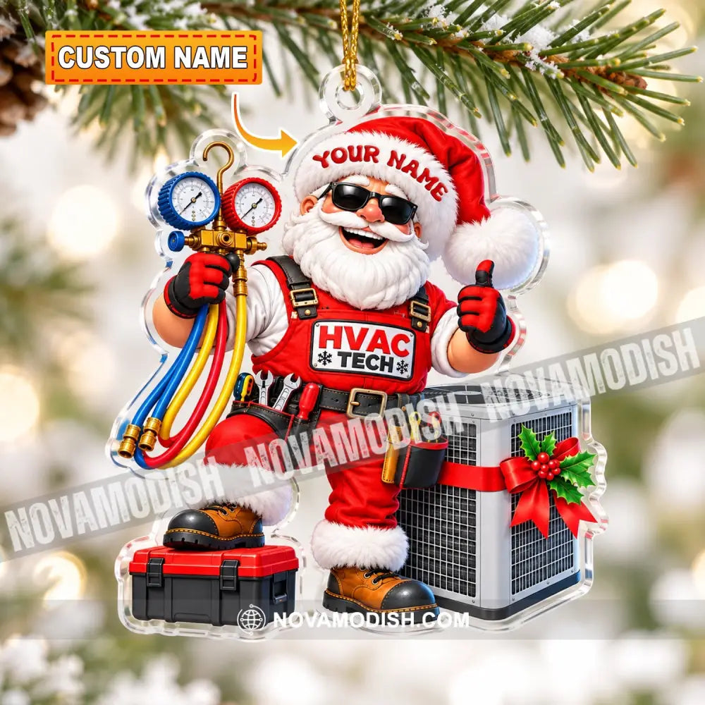 HVAC Tech Home Decor Christmas Ornament Personalized Ornament - 3.54’’ / 1 Ornament - Ornament