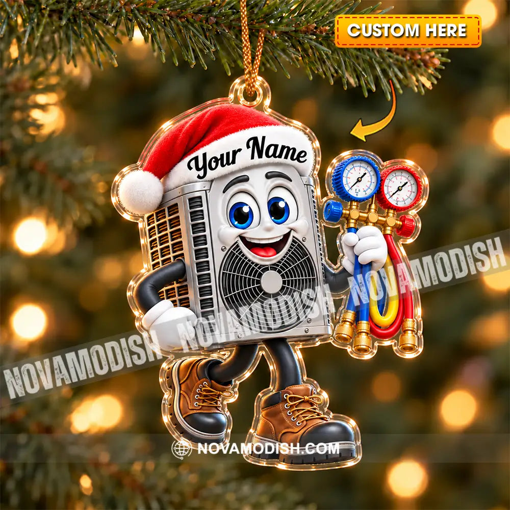 HVAC Tech Home Decor Christmas Ornament Personalized Ornament - 3.54’’ / 1 Ornament - Ornament