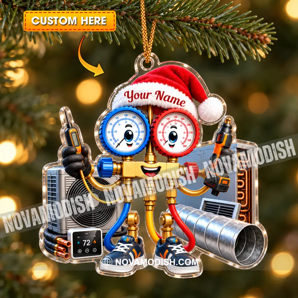 HVAC Tech Home Decor Christmas Ornament Personalized Ornament - 3.54’’ / 1 Ornament - Ornament