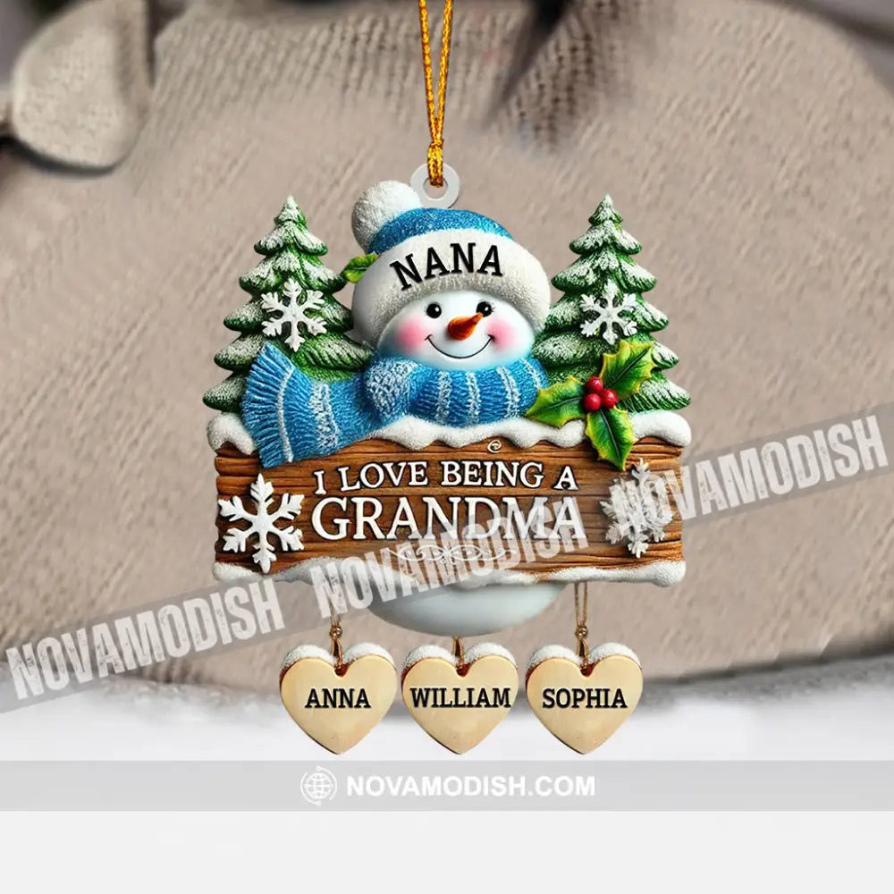 I Love Being Grandma Home Decor Christmas Ornament Personalized