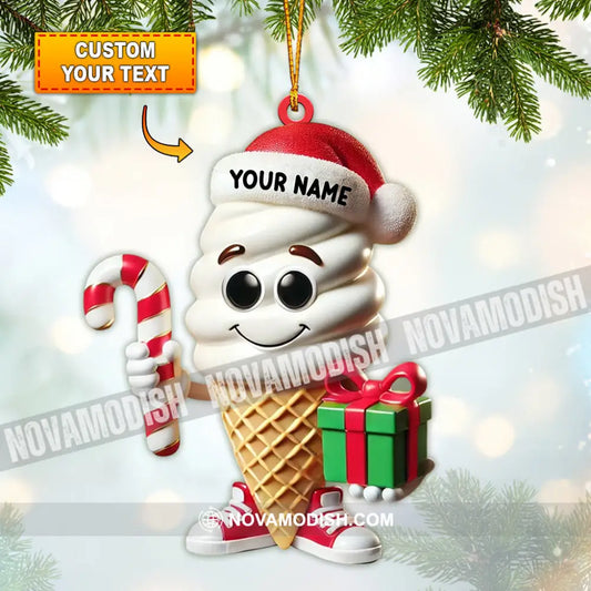 Ice Cream Home Decor Christmas Ornament Personalized 3.54’’ / 1