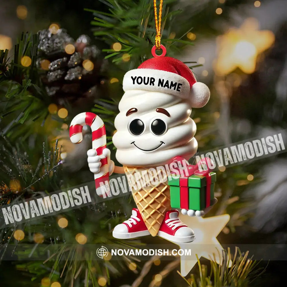 Ice Cream Home Decor Christmas Ornament Personalized