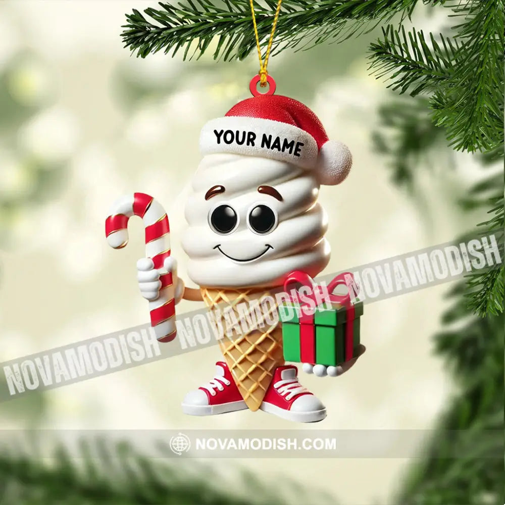 Ice Cream Home Decor Christmas Ornament Personalized