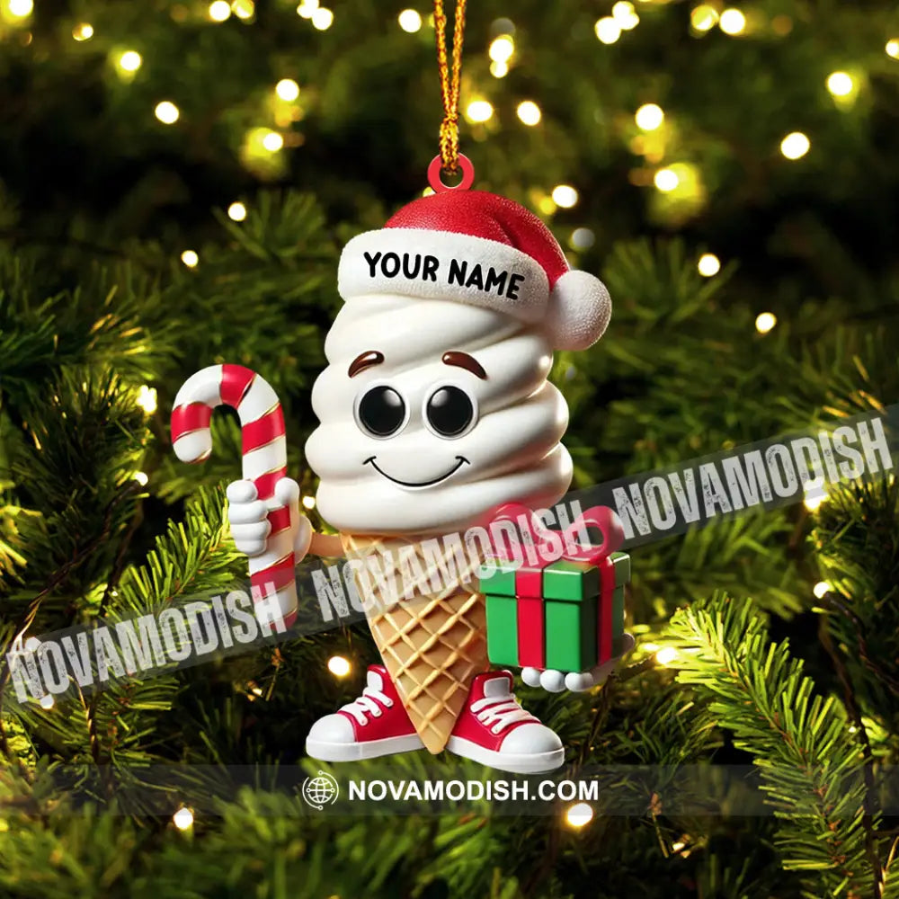 Ice Cream Home Decor Christmas Ornament Personalized