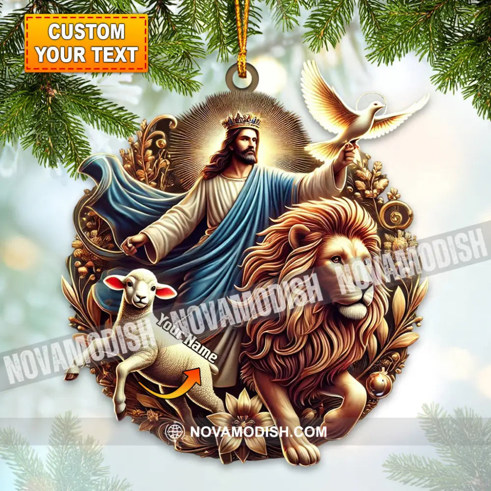 Jesus Resurrection Lion Royalty Ornament Personalized 3.54’’ / 1