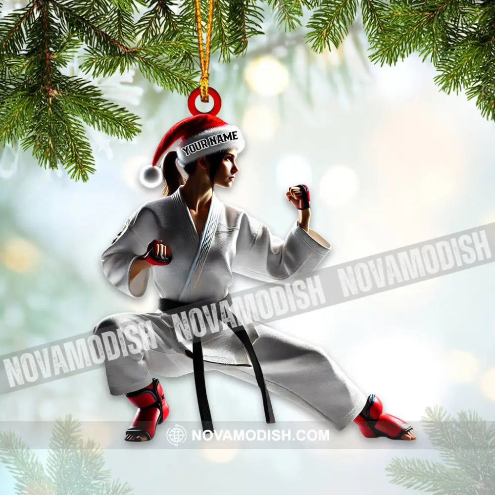 Karate Christmas Home Decor Ornament Personalized