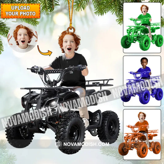 Kid Atv Christmas Home Decor Ornament Personalized 3.54’’ / 1