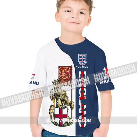 Kids Clothing - Custom England Football Name Kid Shirt England Three Lion T-shirt / YOUTH XS T-Shirt