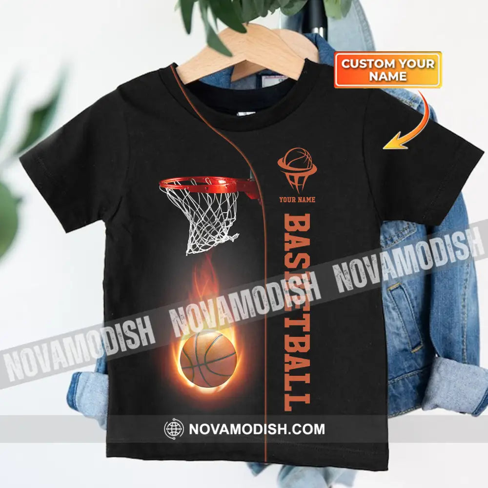 Kids Clothing Custom Name Basketball Tank And Shorts Toddler Top & Matching T-Shirt / Youth Xs