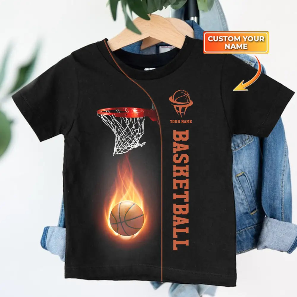 Kids Clothing Custom Name Basketball Tank And Shorts Toddler Top & Matching T-Shirt / Youth Xs