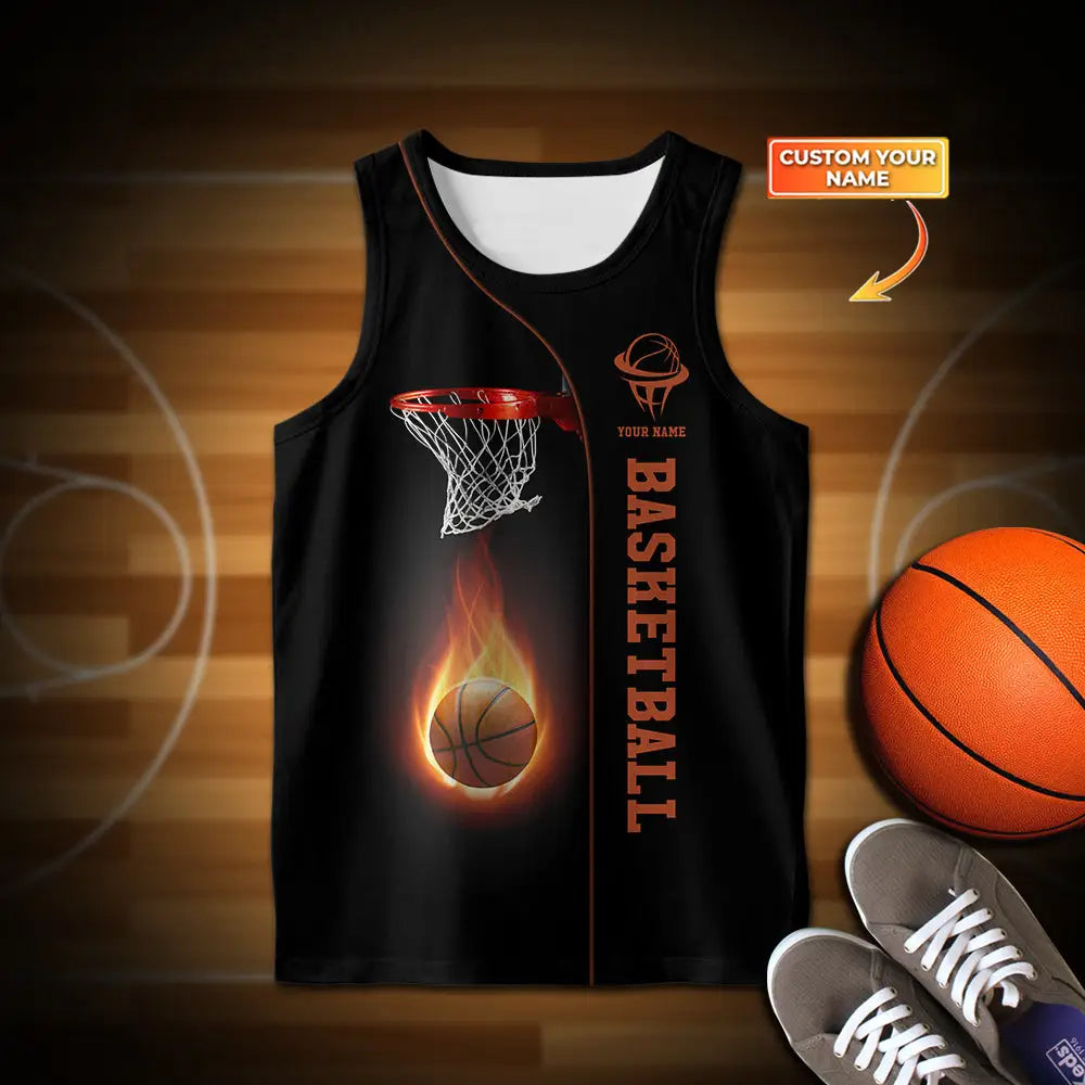 Kids Clothing Custom Name Basketball Tank And Shorts Toddler Top & Matching / Youth S T-Shirt