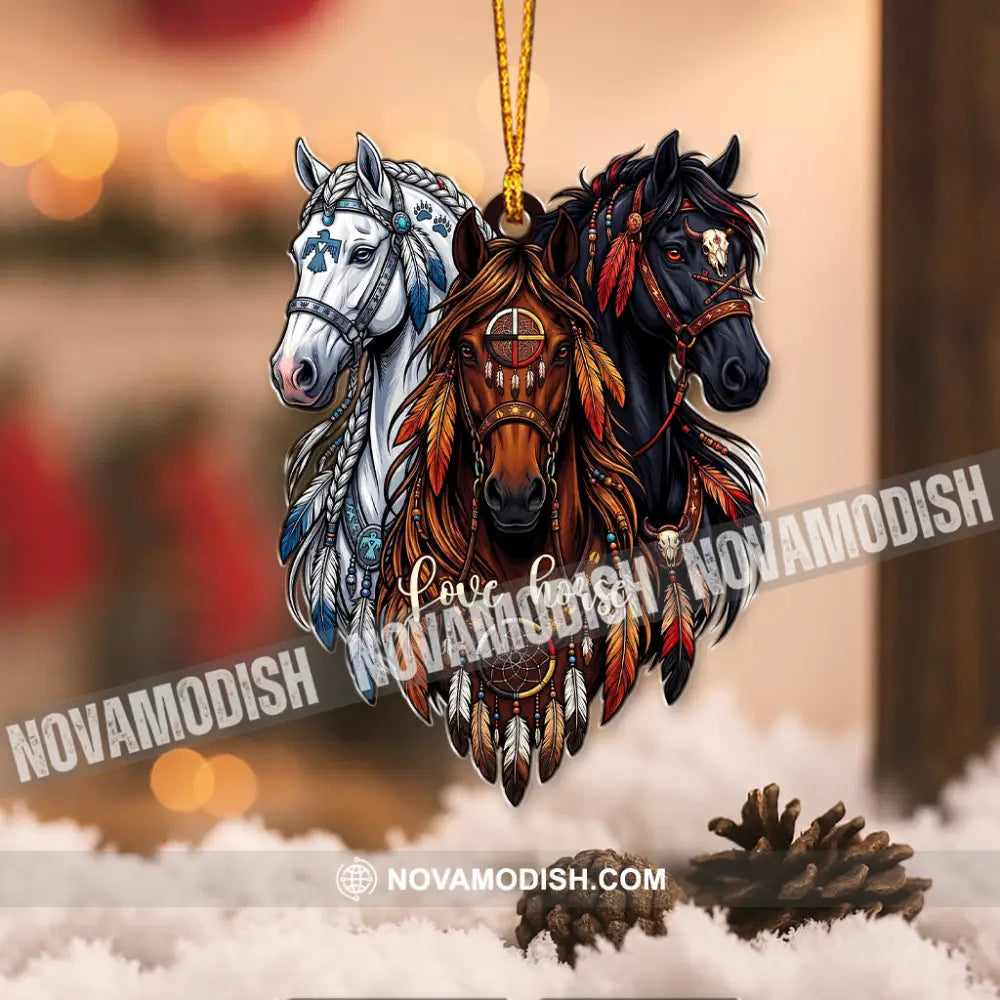 Love Horse Home Decor Christmas Ornament - 3.54’’ / 1 Ornament - Ornament
