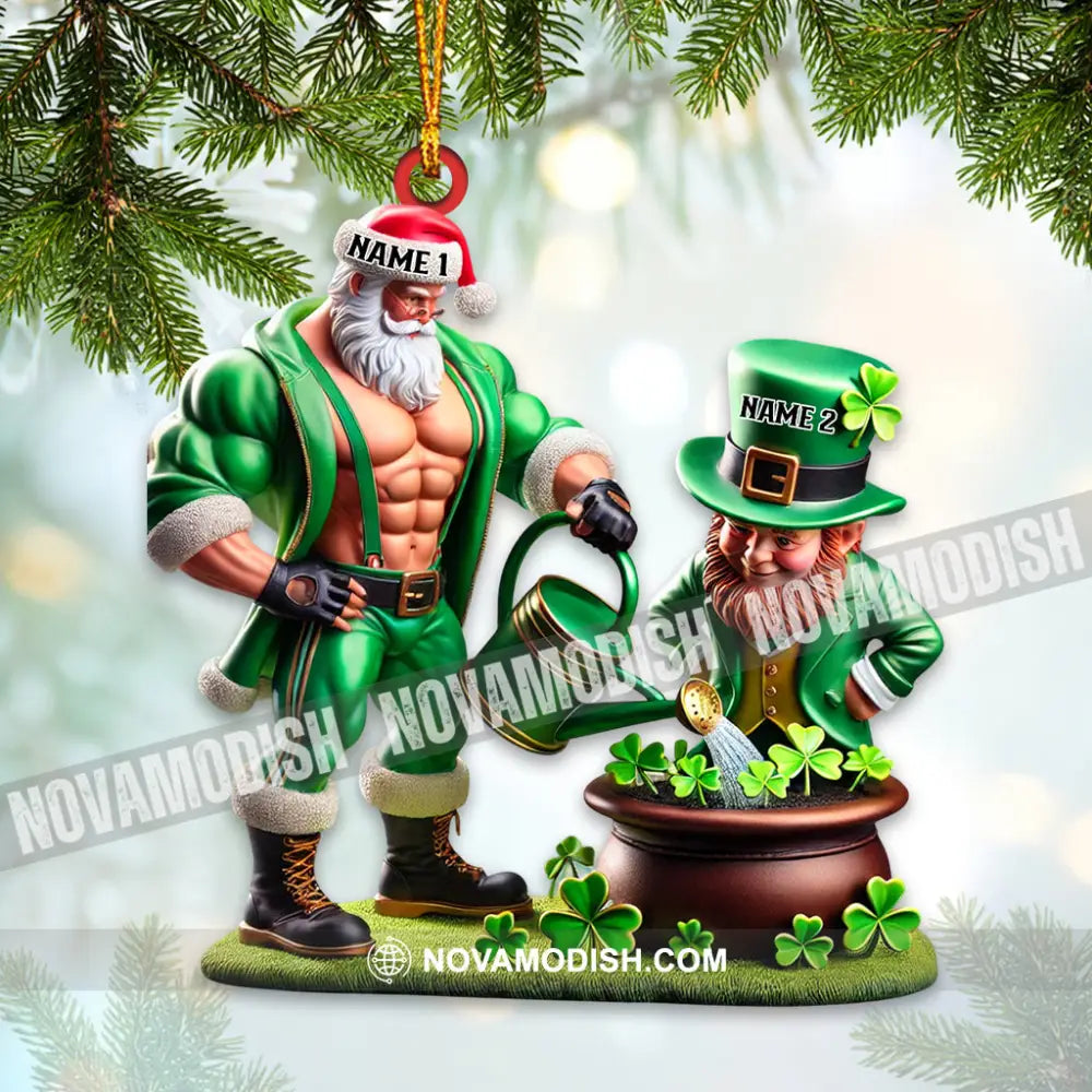 Lucky Leprechaun In Green Leotards Home Decor Christmas Ornament Personalized