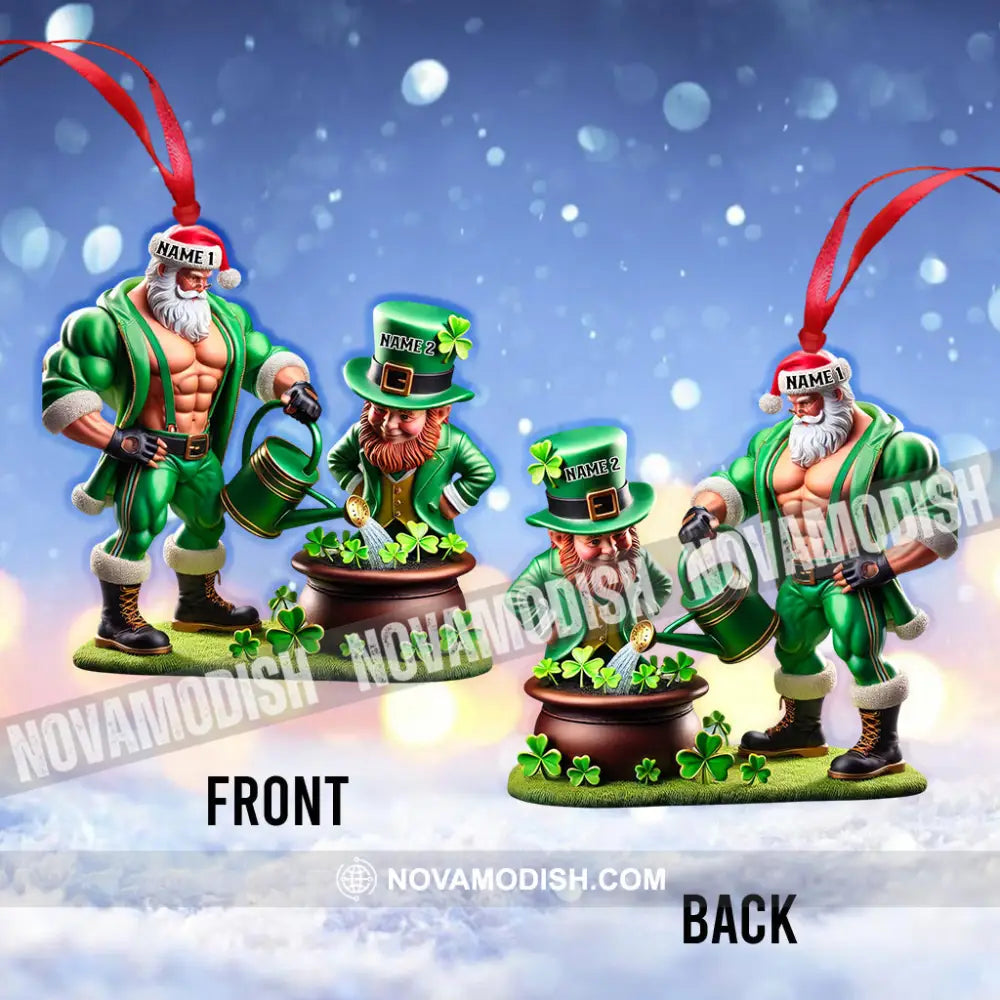 Lucky Leprechaun In Green Leotards Home Decor Christmas Ornament Personalized