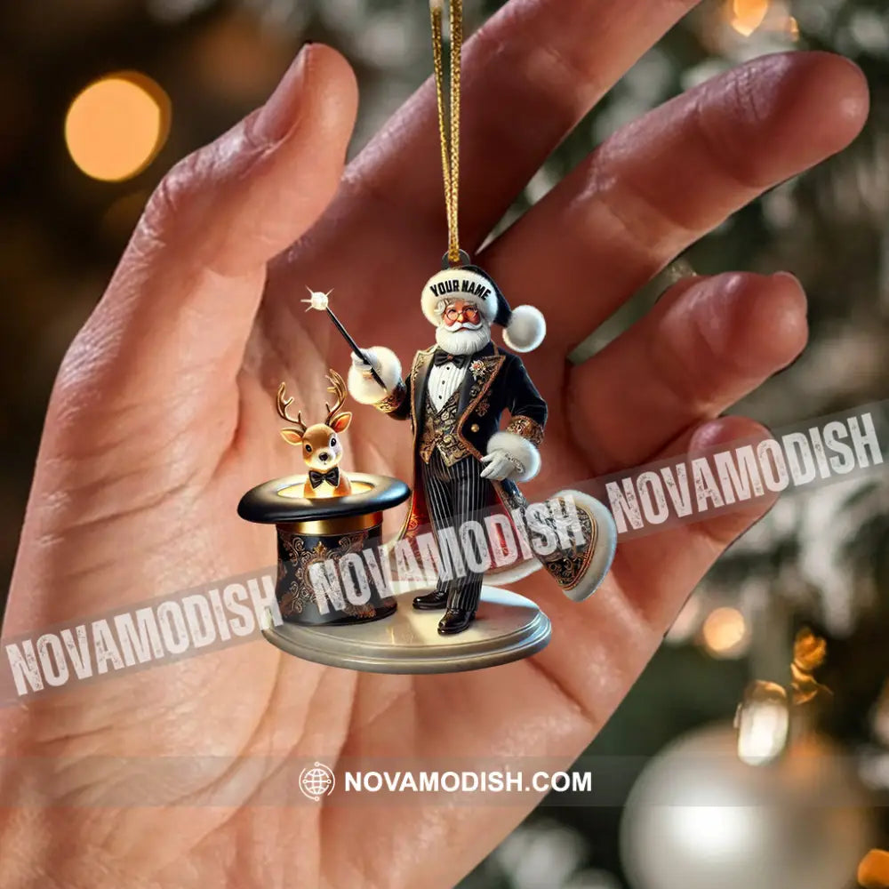 Magician Santa Home Decor Christmas Ornament Personalized