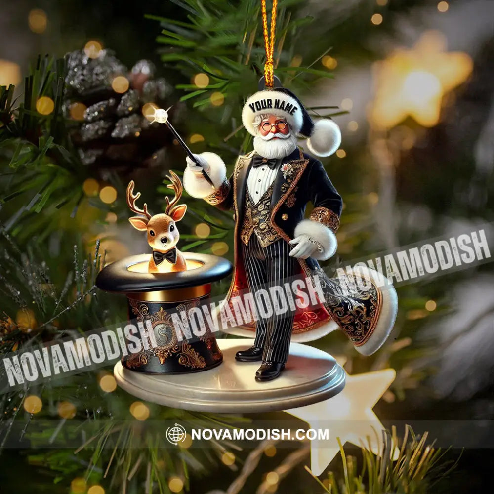 Magician Santa Home Decor Christmas Ornament Personalized